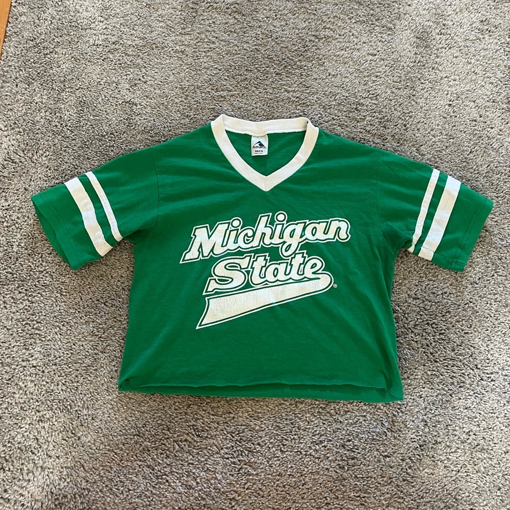 Michigan State cropped t shirt